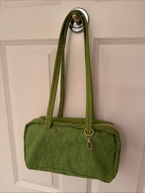 Custom-dyed bowler bag in vibrant “Green Juice” colour